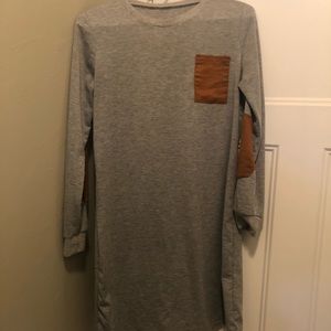 Grey long sleeve dress